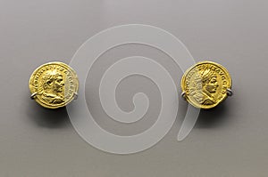Gold Roman Imperial coins bearing the bust of Emperor Caracalla