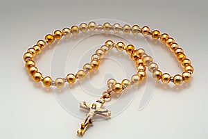 Gold Rosary With Cross