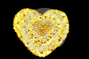 Gold rose of Heart shape