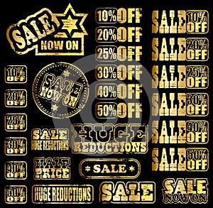 Gold sale rubber stamps