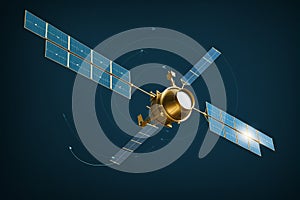 Gold Satellite In Space 041125