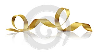 Gold Satin Ribbon Twirl photo