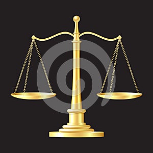 Gold scales icon