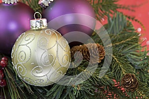 Gold scroll ornament closeup