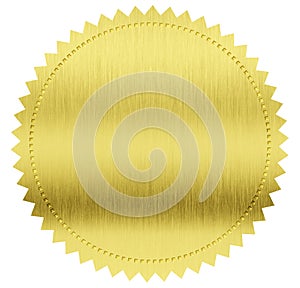 Gold seal or medal