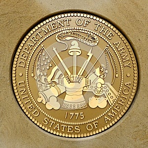 Gold Seal for Military Armed Forces Public Symbol