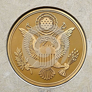 Gold Seal for Military Armed Forces Public Symbol