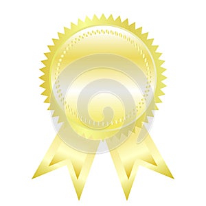 Gold seal with ribbon