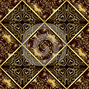 Gold seamless pattern.
