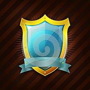 Gold Security Shield Icon