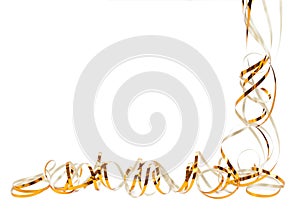 Gold serpentine isolated on white background