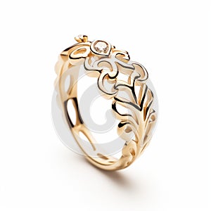 Diamond Pattern Rose Gold Ring - Inspired By Rolf Nesch photo
