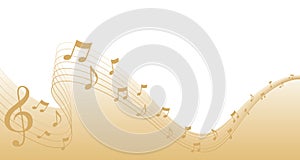 Gold Sheet Music Page Border