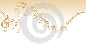 Gold Sheet Music Page Border