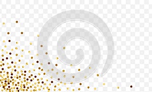 Gold Shine Circle Template. Anniversary Polka