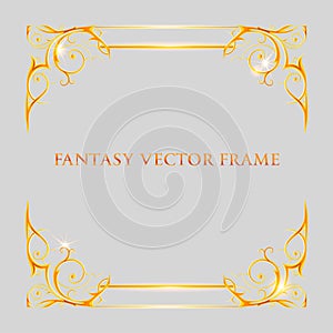 Gold shine fantasy frame