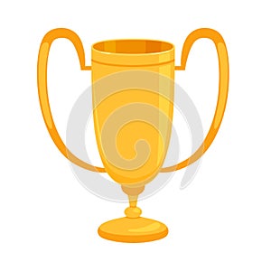 Gold shiny cup as a reward for winning sports competitions or competitions