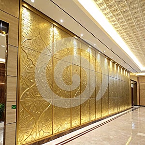 Gold shiny wall abstract texture