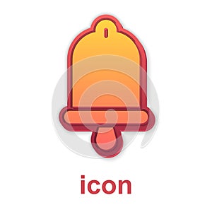 Gold Ship bell icon isolated on white background. Vector