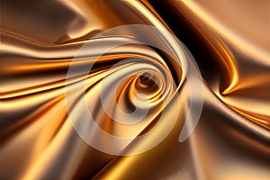 Gold silk satin fabric luxury