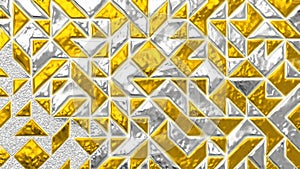 Gold and silver 3D realistic abstract background