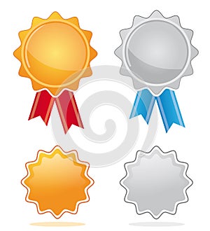 Gold & silver award medals