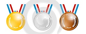 Gold Silver and Bronze Medals