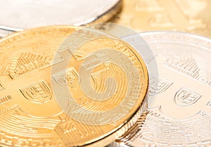 Gold and silver coin bitcoin