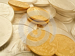 Gold And Silver Coins photo