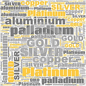 Gold Silver Copper Paladium Platinum Text Illustration Background Header