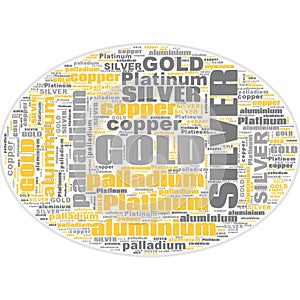 Gold Silver Copper Paladium Platinum Text Illustration Background Header