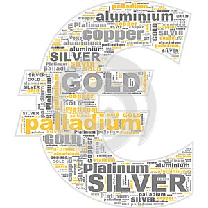 Gold Silver Copper Paladium Platinum Text Illustration Background Header