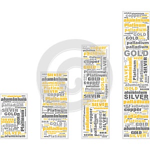 Gold Silver Copper Paladium Platinum Text Illustration Background Header