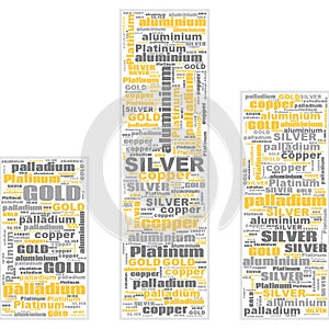 Gold Silver Copper Paladium Platinum Text Illustration Background Header