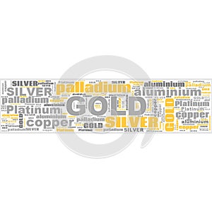 Gold Silver Copper Paladium Platinum Text Illustration Background Header