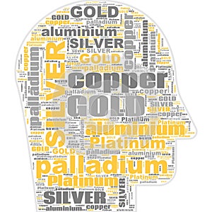 Gold Silver Copper Paladium Platinum Text Illustration Background Header