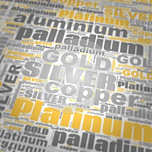 Gold Silver Copper Paladium Platinum Text Illustration Background Header