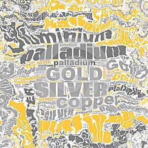 Gold Silver Copper Paladium Platinum Text Illustration Background Header