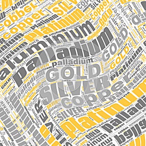 Gold Silver Copper Paladium Platinum Text Illustration Background Header