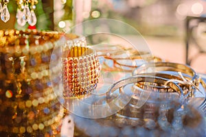 Gold and Silver Jewllery on display