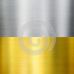 Gold and silver metal brushed textures