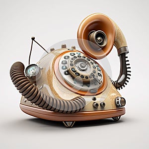 A gold and silver phone with the word phone on it photo