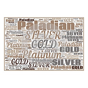 Gold Silver Platinum Paladium Abstract Text Header Background Illustration