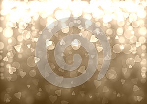 Gold silver Valentine background