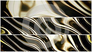 Gold smooth waves 3d
