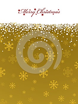 Gold snowflake background