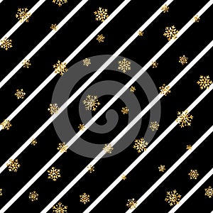 Gold snowflake Christmas background