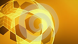 Gold Soccer Ball Stars Loopable Rotation