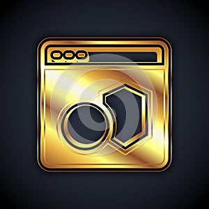 Gold Software, web developer programming code icon isolated on black background. Javascript computer script random parts