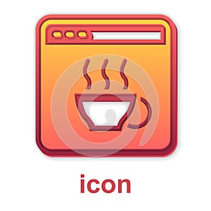 Gold Software, web developer programming code icon isolated on white background. Javascript computer script random parts